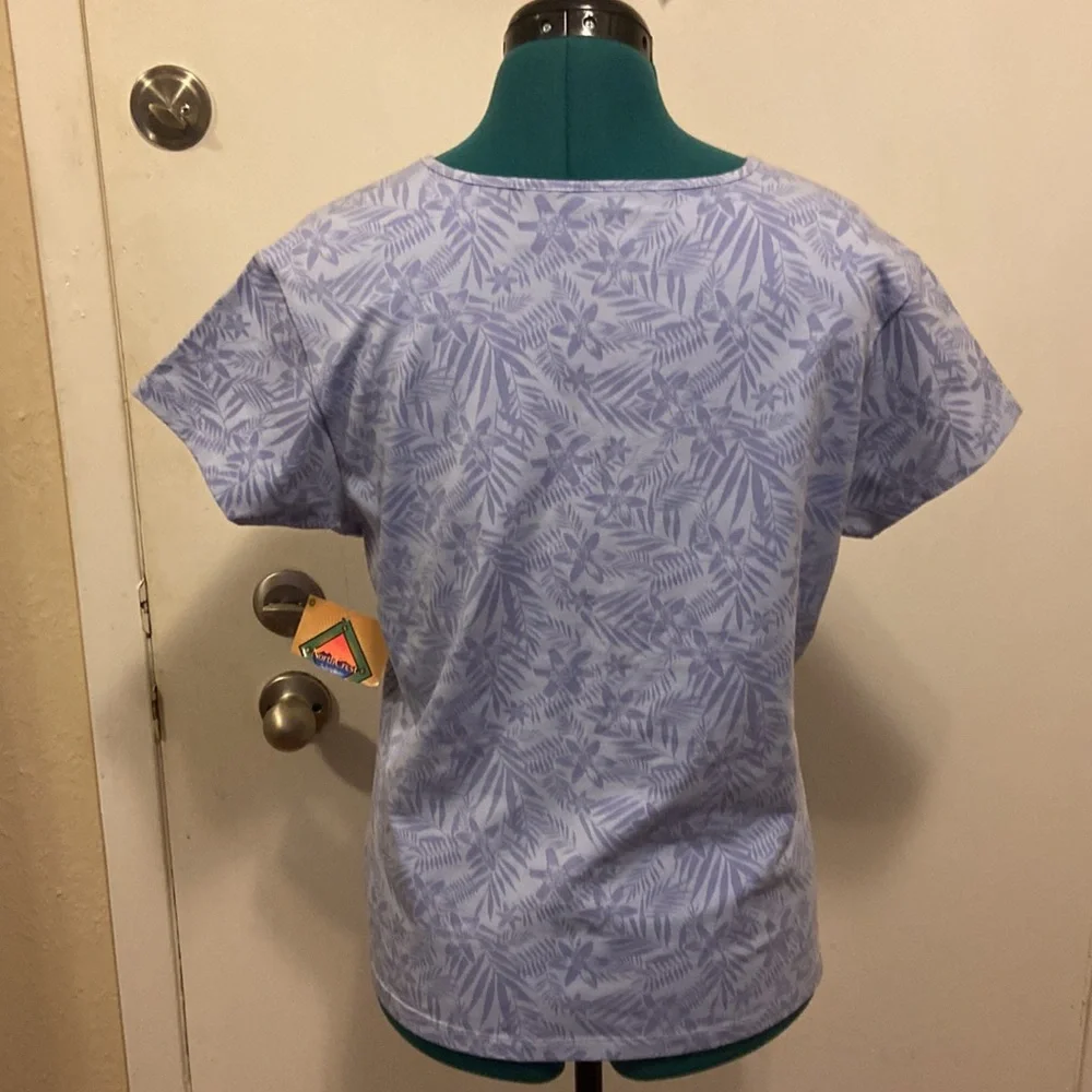 NorthCrest Floral T-Shirt L(14-16) short sleeve - Picture 4 of 7